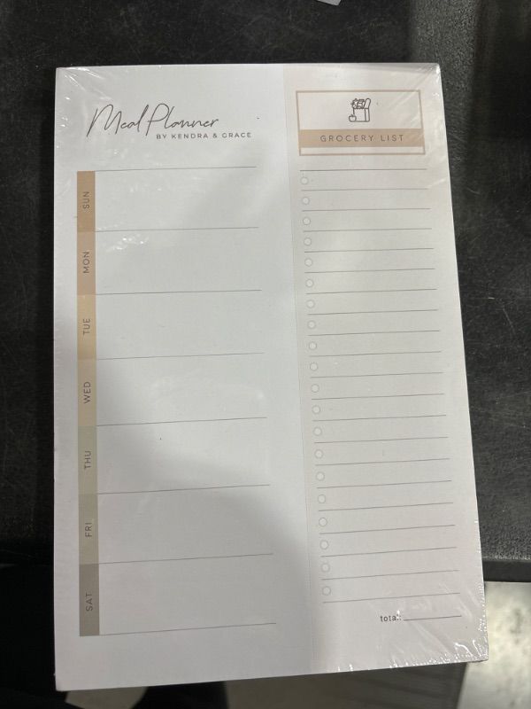 Photo 2 of Meal Planner and Grocery List + Fitness Tracker Notepad,6"x9" Weekly Planner with Fridge Magnet, Work From Home Fitness & Weight Loss,Cute Planner w/ Menu Board For Kitchen Meal + Fitness Planner
