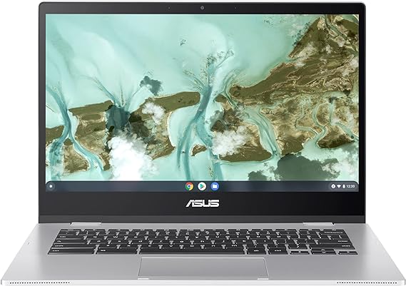 Photo 1 of ASUS Chromebook CX1, 14" Full HD NanoEdge Display, Intel Celeron N3350 Processor, 64GB eMMC Storage, 4GB RAM, Chrome OS, Transparent Silver, CX1400CNA-AS44F
