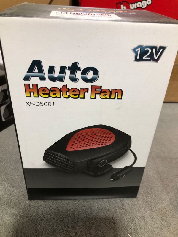 Photo 2 of Portable Car Heater, 12V 150W Fast Heating Fan Defroster Demister Car Amplifier Cooling Fans Automotive Replacement Heater for Car SUV Truck Rv Trailer (Cigarette Lighter Plug)
