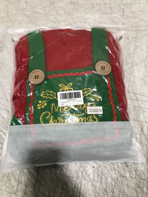 Photo 1 of Dormstop Kids Holiday Elf Costumes Deluxe Grils Christmas Elf Dress Set Christmas Party Dress Outfit Green 5-6 Years
