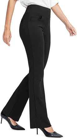 Photo 1 of Rammus Womens High Waist Yoga Dress Pants with Pockets Stretch Work Pants for Women Bootcut Leg Slacks for Office Casual xxl