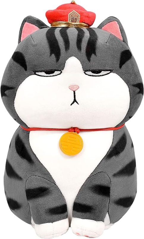 Photo 1 of Cat Stuffed Animal Toys?Plush Cat Doll Cute Cartoon Soft Stuffed Toy Birthday Gift for Boys and Girls(Crouching Cat-11.8in)
