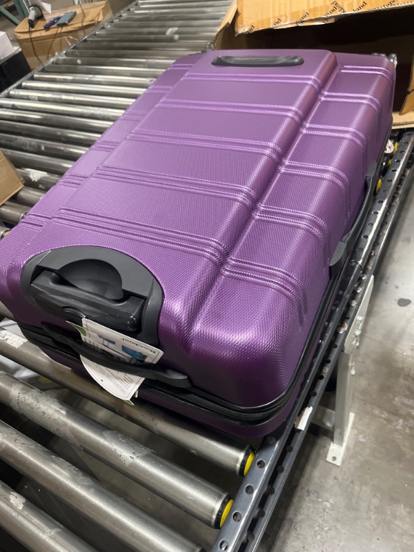 Photo 2 of Rockland Melbourne Hardside Expandable Spinner Wheel Luggage, Purple, 2-Piece Set (20/28) 2-Piece Set (20/28) Purple