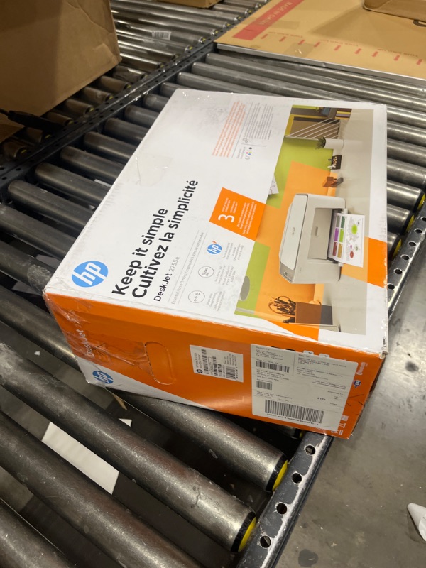 Photo 1 of HP DeskJet 2755e Wireless Color All-in-One Printer), white