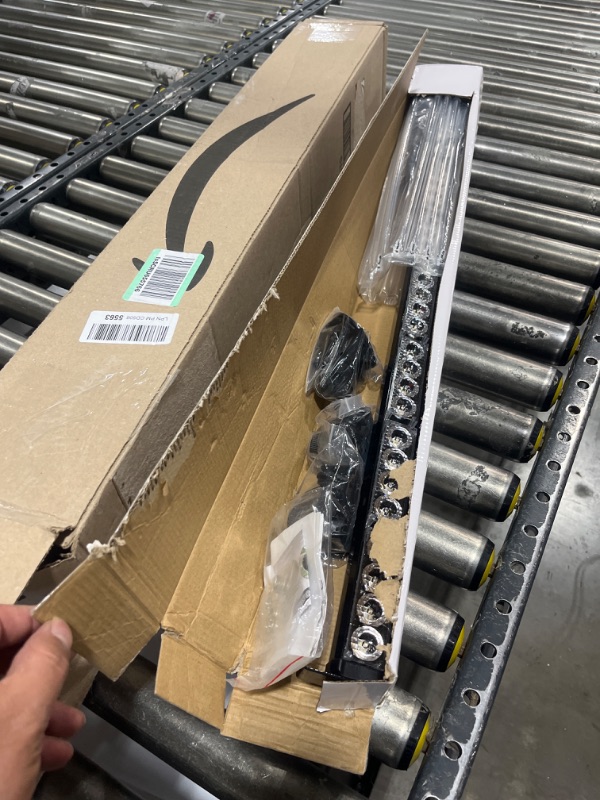 Photo 1 of Led Warning Lights 36 Inch Police Emergency Strobe Light Bar 13 Flash Patterns 32 Led Traffic Advisor Vehicle Truck Cop Strobe Warning Flashing Led Safety Light with Cigar Lighter(35. 5 In, Red/Blue) Red/Blue 35.5 inch