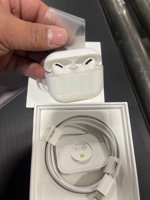 Photo 2 of Apple AirPods Pro (2nd Generation) Wireless Ear Buds with USB-C Charging, Up to 2X More Active Noise Cancelling Bluetooth Headphones, Transparency Mode, Adaptive Audio, Personalized Spatial Audio
