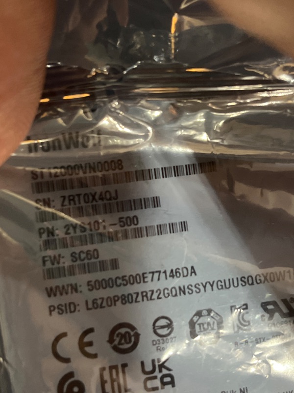 Photo 3 of Seagate IronWolf 12TB NAS Internal Hard Drive HDD – 3.5 Inch SATA 6Gb/s 7200 RPM 256MB Cache for RAID Network Attached Storage – Frustration Free Packaging (ST12000VN0008) 12TB HDD