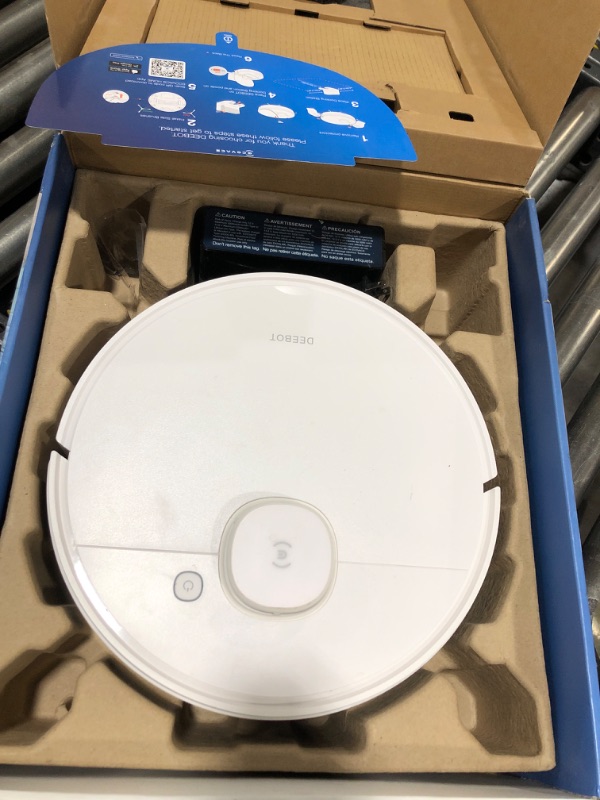 Photo 2 of ECOVACS Deebot OZMO N7 Robot Vacuum and Mop Cleaner, Laser Navigation, Lidar-Assisted Object Avoidance, 2300Pa Suction, Multi-Floor Map, Selective Room Cleaning, No-go Zones and No-mop Zones (White)