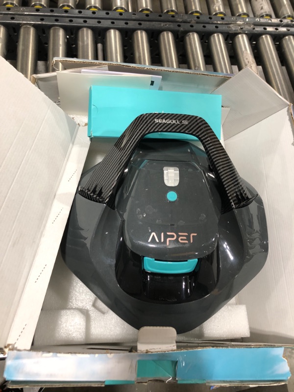 Photo 2 of (2023 Upgrade) AIPER Seagull SE Cordless Robotic Pool Cleaner, Pool Vacuum Lasts 90 Mins, LED Indicator, Self-Parking, Ideal for Above/In-Ground Flat Pools up to 40 Feet - Gray