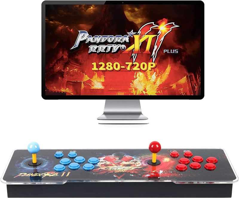 Photo 1 of Pandora Treasure 3D Arcade Game Console - 5000 Games Installed, Search Games, Support 3D Games, 1280x720P, Favorite List, 4 Players Online Game, 2 Player Game Controls (Red)