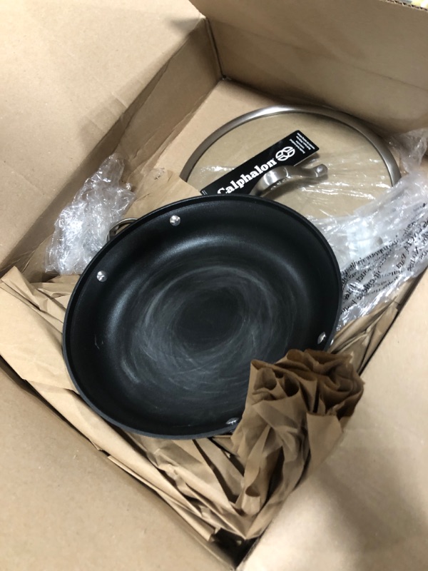 Photo 1 of Calphalon Classic Hard-Anodized Nonstick Cookware, 12-Inch Cooking Pan with Lid
