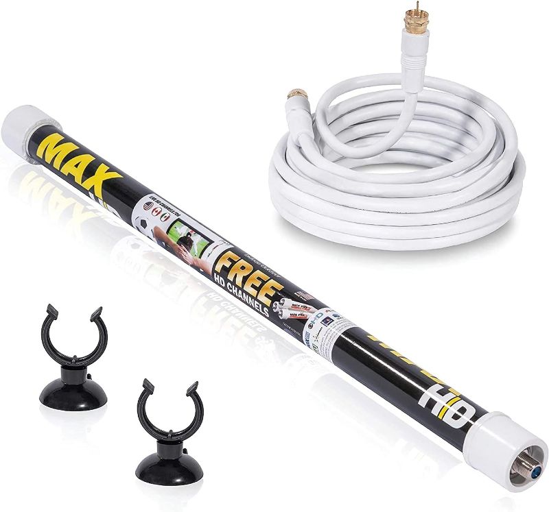Photo 1 of Antenna for Smart TV Indoor - Max HD Model Antenna for Digital TV Outdoor - Amplified Digital TV Antenna for Local Channels - Signals Up to 80 Miles - HDTV Antenna - 20ft Coaxial Cable

