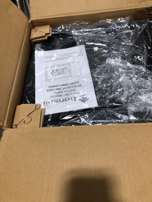 Photo 1 of Bonsaii Steel Safe Box, Document Safe with Digital Keypad Lock, 1.2 Cubic Feet Security Electronic Safe with Removable Shelf for Home, Hotel, Office, Valuables, Money 12.99 x 14.17 x 12.99 Inches 1.20 cu.ft.