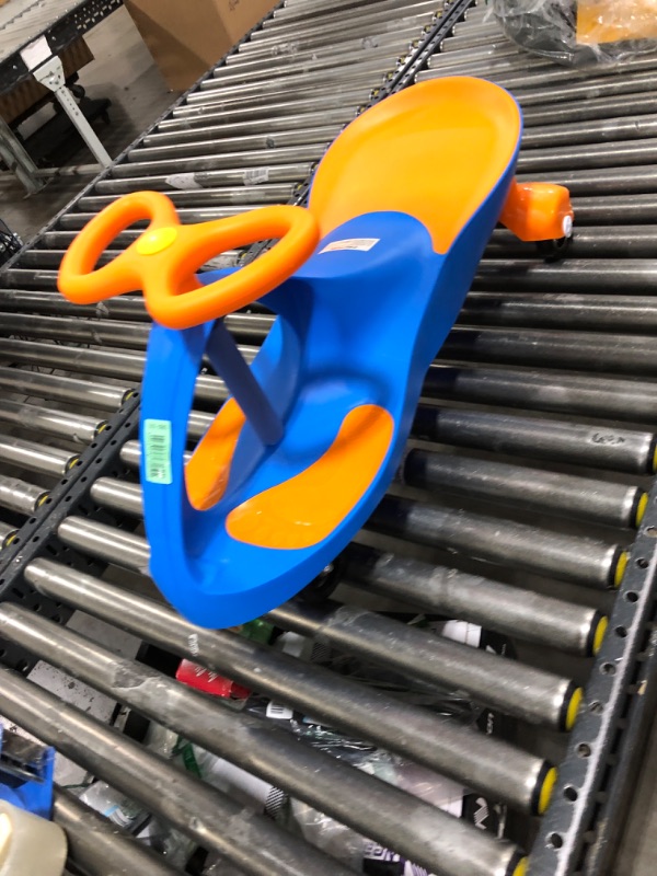 Photo 2 of Wiggle Car Ride on Toy - Easy-to-Use Kid Car for Ages 3 Years and Up with No Batteries, Gears, or Pedals by Lil Rider (Blue/Orange), Large,Yellow / Black Blue and Orange