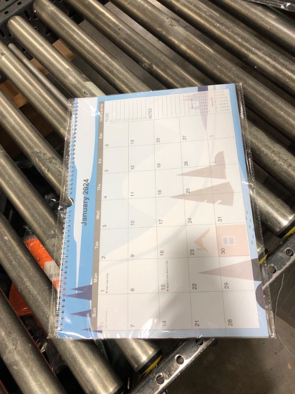 Photo 2 of 2024 Calendar 12 Month Wall - 2024 Calendar Jan. - Dec. 12" x 17", Large Calendar with Calendar Stickers, Spiral Bound, Hanging Hook, Great for Planning and Organizing Your Home School Office Time 17''x12''