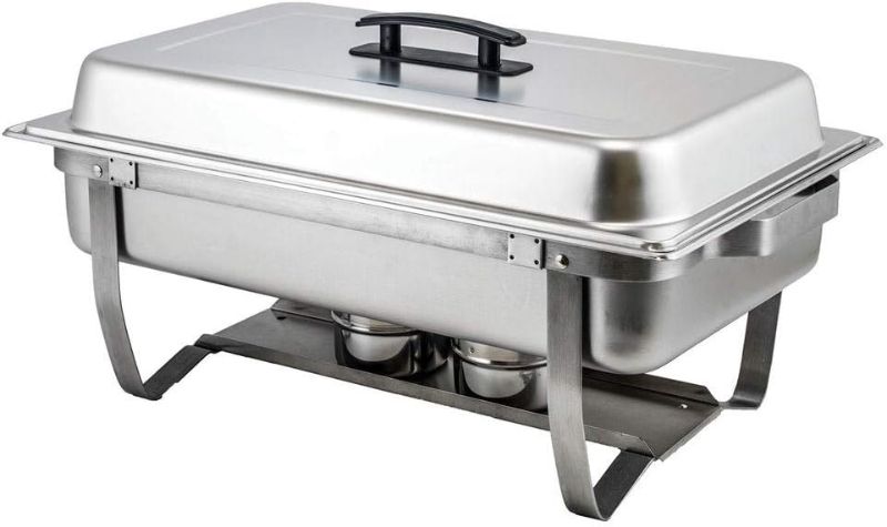 Photo 1 of STAINLESS STEEL CHAFER WITH FOLDABLE BASE 8 QUART (4 SETS)