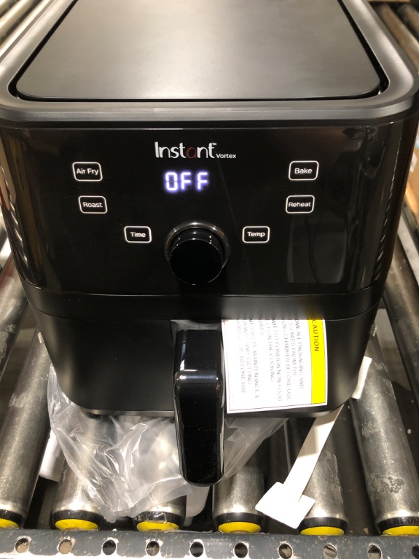 Photo 3 of Instant Vortex 5.7QT Air Fryer, Custom Program Options, 4-in-1 Functions, EvenCrisp Technology that Crisps, Roasts, Bakes and Reheats, 100+ In-App Recipes, from the Makers of Instant Pot, Black
