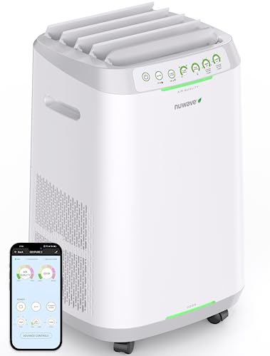 Photo 1 of Nuwave OxyPure ZERO Smart Air Purifier, Large Area up to 2,002 Sq Ft, Dual 4-Stage Air Filtration, Adjustable 30°, 60°, 90° Vents, Washable 