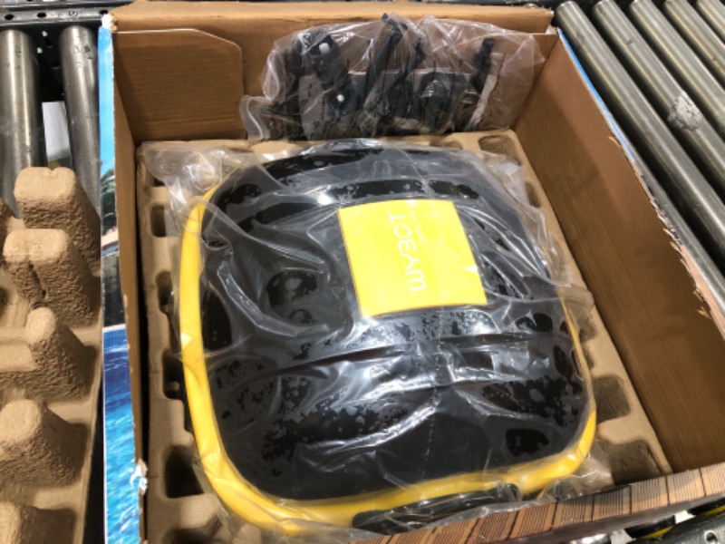 Photo 2 of WYBOT Osprey 200 Cordless Robotic Pool Cleaner, Automatic Pool Vacuum, Powerful Suction, Dual-Motor, 180?m Fine Filter for Above/In Ground Flat Pool-Yellow&Black 