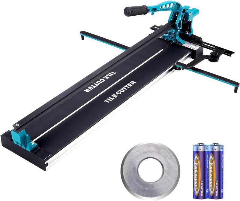 Photo 1 of VEVOR Manual Tile Cutter, 38 inch, Porcelain Ceramic Tile Cutter with Tungsten Carbide Cutting Wheel, Infrared Positioning, Anti-Skid Feet, Durable Rails for professional installers or beginners
