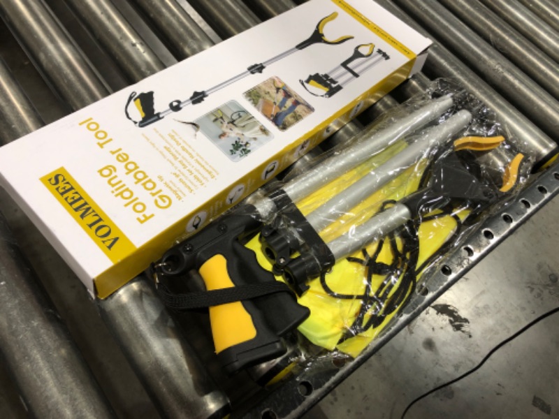 Photo 2 of 43 Inch Extra Long Grabber Tool, Grabbers for Elderly Grab it Reaching Tool w/Adjustable Rope, 4" Wide Claw Open Reacher Trash Grabber Pickup Tool w/Rotating Jaw +Magnets, Heavy Duty Foldable Grabber. Yellow1