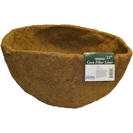 Photo 1 of  Bosmere 721082 06556 4 Round Replacement Coco Liner with Soil Moist Mat; Brown - 22 in. (876643) 