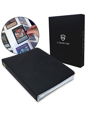 Photo 1 of  CARDWARE Premium Binder for Collectible and Trading Cards | 9 Pocket Trading Card Album | 360 Side Loading Pocket Binder for Yugioh, Pokemon, Magic: The Gathering and More (Eclipse Black) 