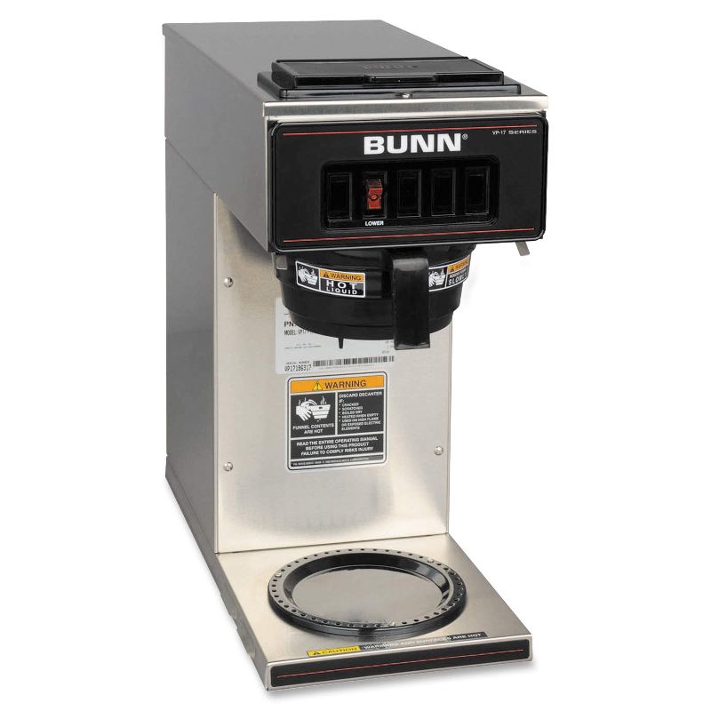 Photo 1 of  BUNN VP17 Pourover Coffee Brewer with 1-Warmer, Stainless Steel, Silver, Standard 