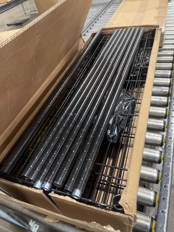 Photo 1 of Metal Shelving Unit with Wheels, 5-tier Wire Shelving with Adjustable Shelves for Storage, Freestanding Heavy Duty Metal Wire Storage Shelf Rack for Pantry Garage Kitchen, 36"W x 14"D x 75"H