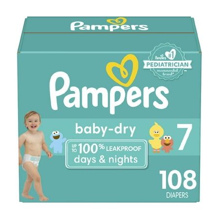 Photo 1 of  Pampers Baby Dry Diapers Size 7 108 Count (Choose Your Size & Count) 