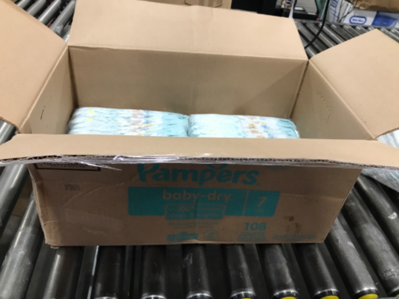 Photo 2 of  Pampers Baby Dry Diapers Size 7 108 Count (Choose Your Size & Count) 