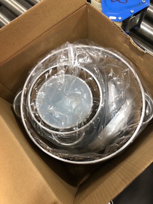 Photo 1 of Potato storage | Onion & Potato Storage Container | Garlic, potato Keeper For Counter | Potato & Onion Storage Bin | potato onion garlic storage | 3 Metal Sets with Lid for Kitchen |White