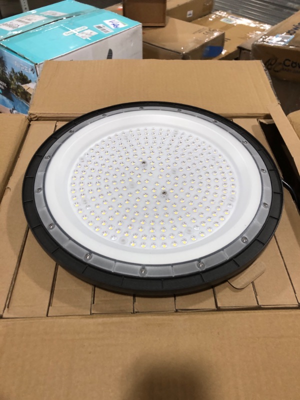 Photo 2 of Amico LED High Bay Light 150W 21,000lm 5000K UFO LED High Bay Shop Light with UL Listed US Hook 5' Cable Alternative to 650W MH/HPS for Commercial Bay Lighting Fixture-6 Pack