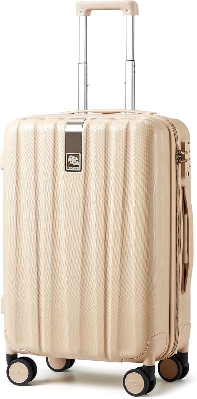Photo 1 of Hanke Upgrade Carry On Luggage Airline Approved, 20'' Lightweight Hardside Suitcase PC Hardshell Luggage with Spinner Wheels & TSA Lock,Carry-On 20-Inch(Ivory White) Carry-On 20-Inch Ivory White
