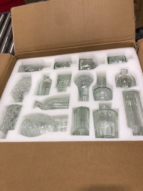 Photo 2 of Arme Glass  Vase Set of 30 Pcs?Small Glass Vases for Flowers?Clear Bud Vases in Bulk?Vintage Vases for Centerpieces?Small Glass Bud Vase for Rustic Wedding Decorations?Home Table Flower Decor Clear-style1 30 Pcs