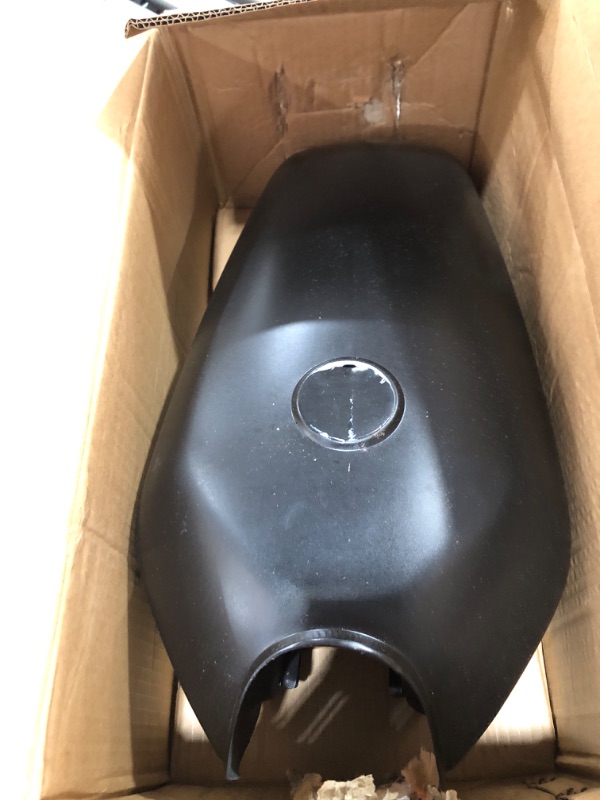 Photo 2 of Keenso Motorcycle Fuel Gas Tank 2.4 Gallon 9L Light Cured Paint Fuel Petrol Tank Replacement for CG125 with a Retro, Dynamic and Sporty Look(Matte Black)
