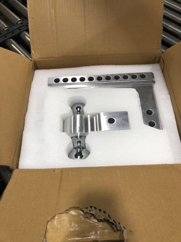 Photo 2 of YIZBAP Adjustable Trailer Hitch, Fits 2" Receiver, 10" Drop/Rise Drop Hitch, 12500 LBS GTW, Ball Mount, 2" and 2-5/16" Dual Towing Ball with Double Stainless Steel Locks 10 inch Drop