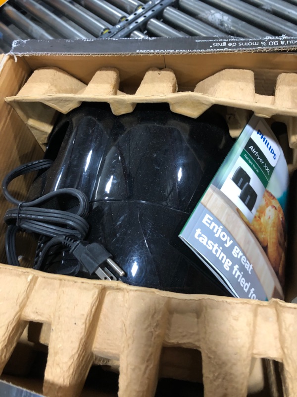 Photo 2 of Philips Premium Airfryer XXL with Fat Removal Technology, 3lb/7qt, Black, HD9650/96 with Philips Kitchen Appliances Master Accessory Kit with Baking Pan and Silicone Muffin Cups, XXL models, Black