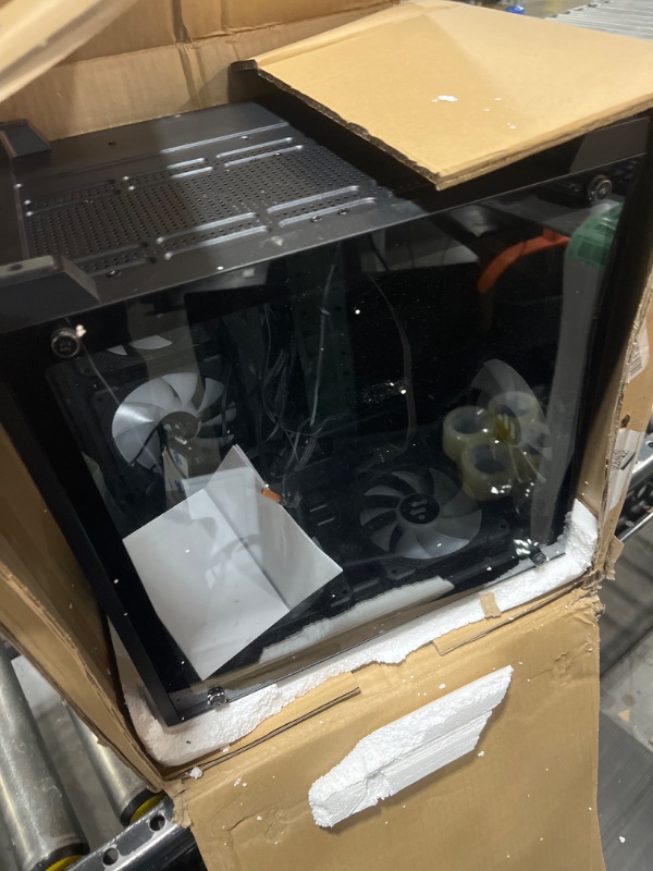 Photo 2 of KEDIERS Micro ATX Tower PC Case 7 ARGB Fans Gaming PC Mini Case with 2*Tempered Glass C770 black