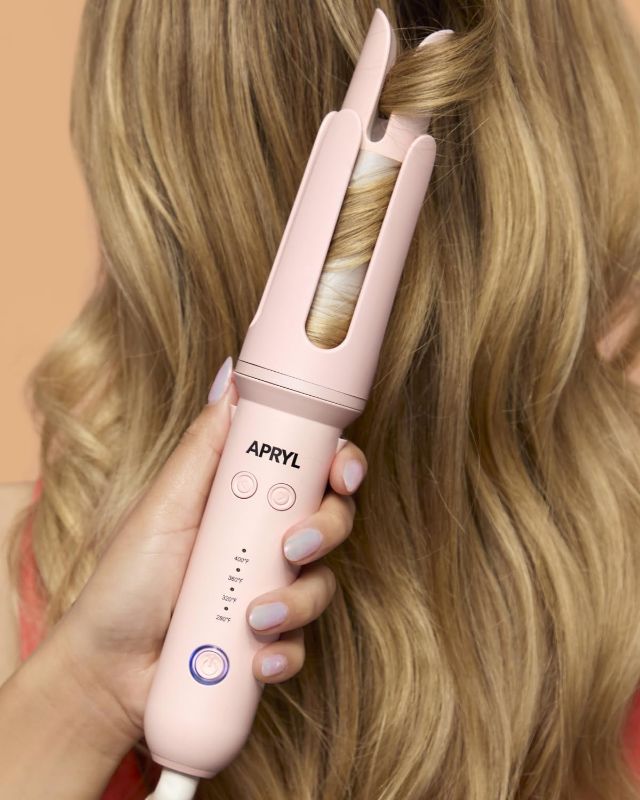 Photo 1 of  Automatic Curling Iron – Hair Curler Wand Rotating – Professional Ceramic 1.25 Inch Long Barrel Hair Curler – Fast Self Spinning Styling – Dual Voltage & Anti-Scald – 4 Temperature & Auto Timer 