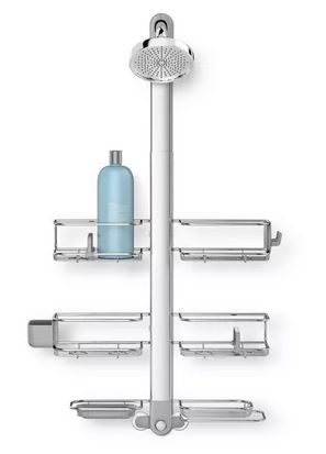 Photo 1 of simplehuman Adjustable Shower Caddy XL Stainless Steel/Anodized Aluminum Silver