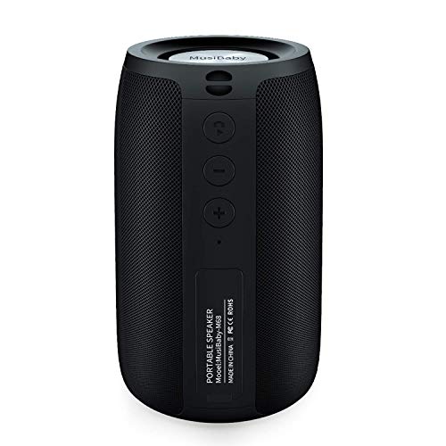 Photo 1 of Bluetooth Speaker, MusiBaby Speaker, Wireless, Outdoor, Waterproof, Portable Speaker, Dual Pairing, Bluetooth 5.0, Loud Stereo, Booming Bass, 1500 Mins Playtime for Home&Party, Gifts(Blk)