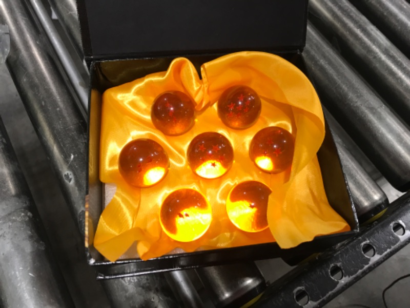 Photo 2 of  ABYSTYLE Officially Licensed Dragon Ball Z Anime Collector's Set, 7 Dragon Balls 2" Diameter Crystal Acrylic Resin Glass Balls DBZ Anime Collectibles 