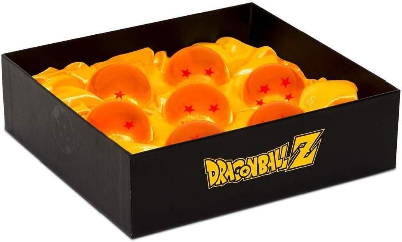 Photo 1 of  ABYSTYLE Officially Licensed Dragon Ball Z Anime Collector's Set, 7 Dragon Balls 2" Diameter Crystal Acrylic Resin Glass Balls DBZ Anime Collectibles 