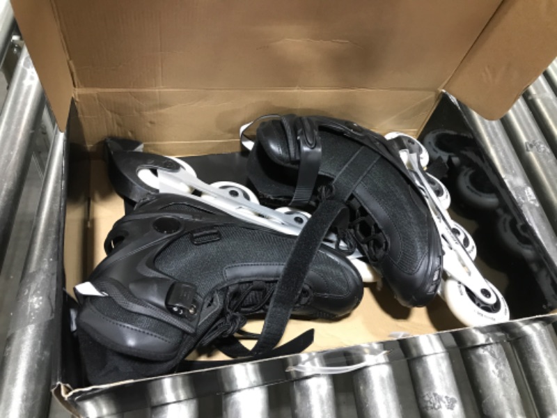Photo 2 of Inline Skates Pro for Women Girls - Performance Fitness Inline Skates for Outdoor and Indoor, ABEC-9 Bearings Aluminum Frames for Enhanced Precision Comfort Control Speed Black US 7?W7-W7.5)