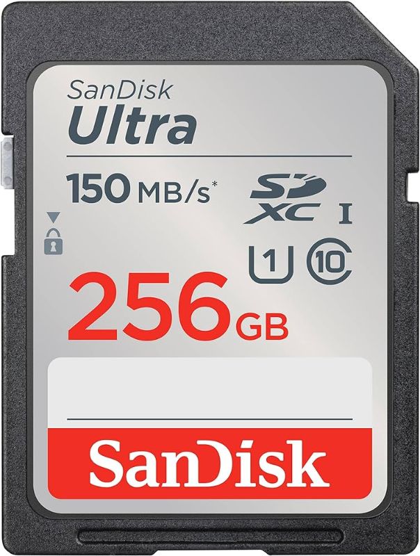 Photo 1 of SanDisk 256GB Ultra SDXC UHS-I Memory Card - Up to 150MB/s, C10, U1, Full HD, SD Card - SDSDUNC-256G-GN6IN Memory Card Only 256GB