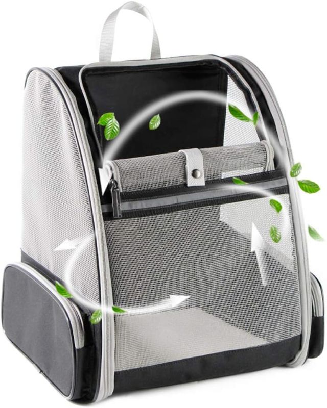 Photo 1 of  Texsens Innovative Traveler Bubble Backpack Pet Carriers for Cats and Dogs Grey