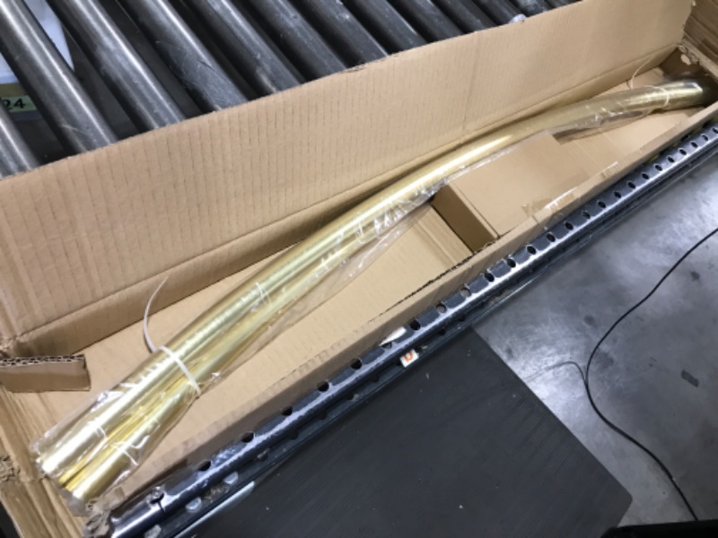 Photo 1 of  Curved Shower Curtain Rod, TOPROD Round Shower Curtain Rod 48-72 Inches Adjustable, Rounded Bowed Stainless Steel Shower Rods for Bathroom, Bathtub, More Shower Space, Gold, Need to Drill 