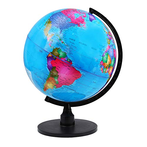 Photo 1 of IQ Toys 13" Geographic Spinning World Globe with Stand, for Office Desks, Classrooms, Kids Geographic Learning