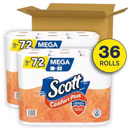 Photo 1 of Scott Comfort Plus Toilet Paper (425-Sheets Per Roll 36 Rolls Per Pack)